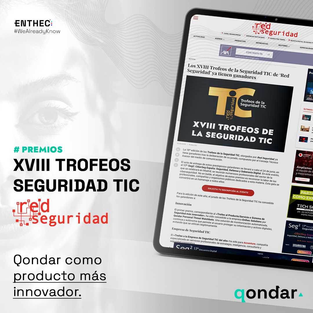 Qondar gana el trofeo Seguridad TIC